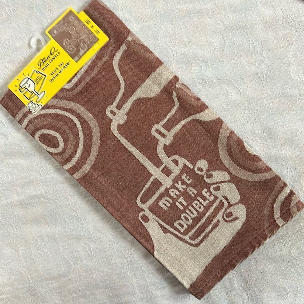Blue Q Cotton Woven Dish Towel  - Make Mine a Double